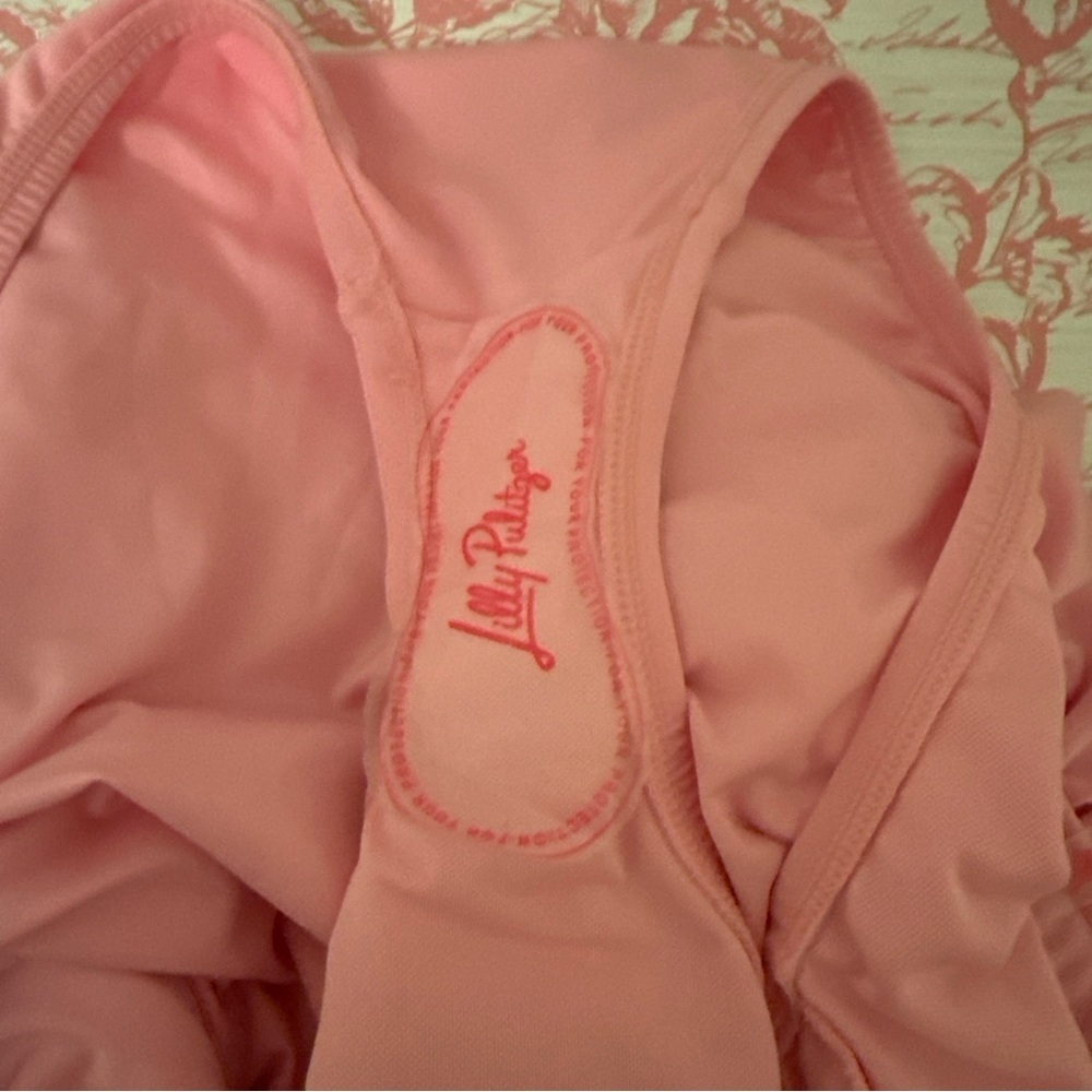 Lilly Pulitzer Steviekate One-Piece Swimsuit Conch Shell Pink Ruffle Sz 10 NWT - Picture 6 of 8